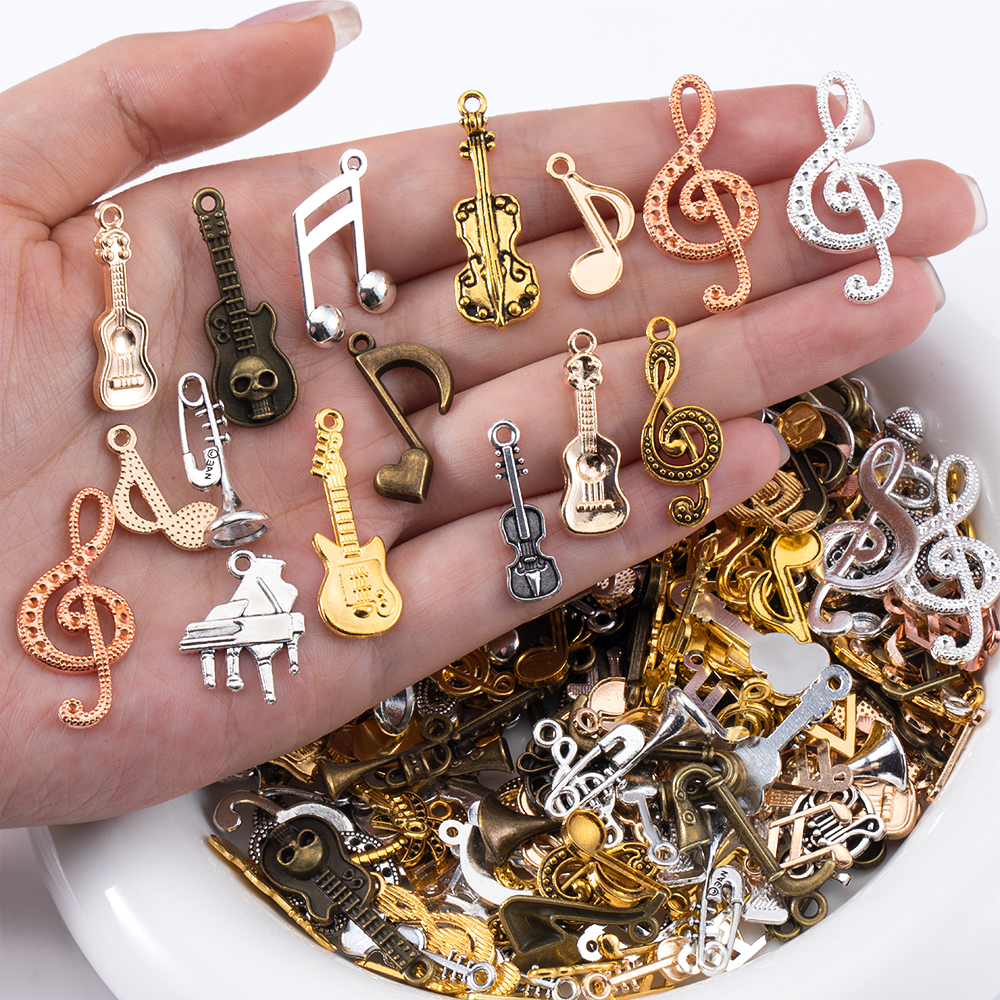 Jewelry Making Notes - 50g Alloy Retro Musical Note Series