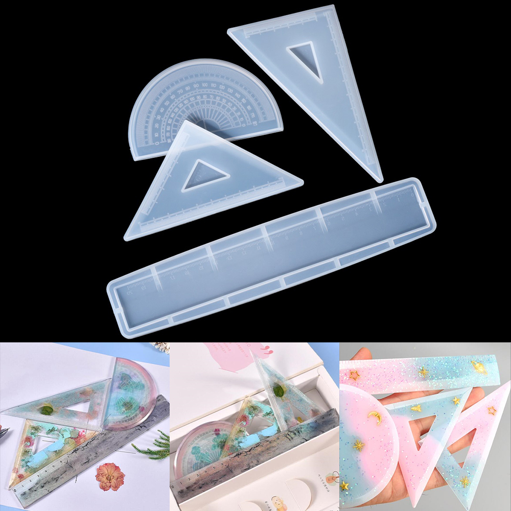 Jewelry Making Techniques - Ruler Epoxy Resin Silicone Mold Protractor