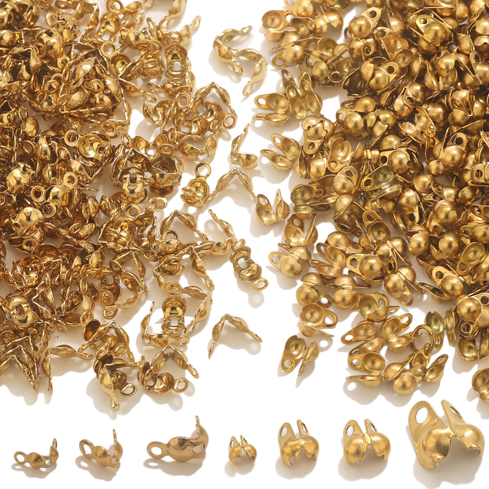 Jewelry Making Metal - 50pcs PVD Gold Plated Stainless Steel