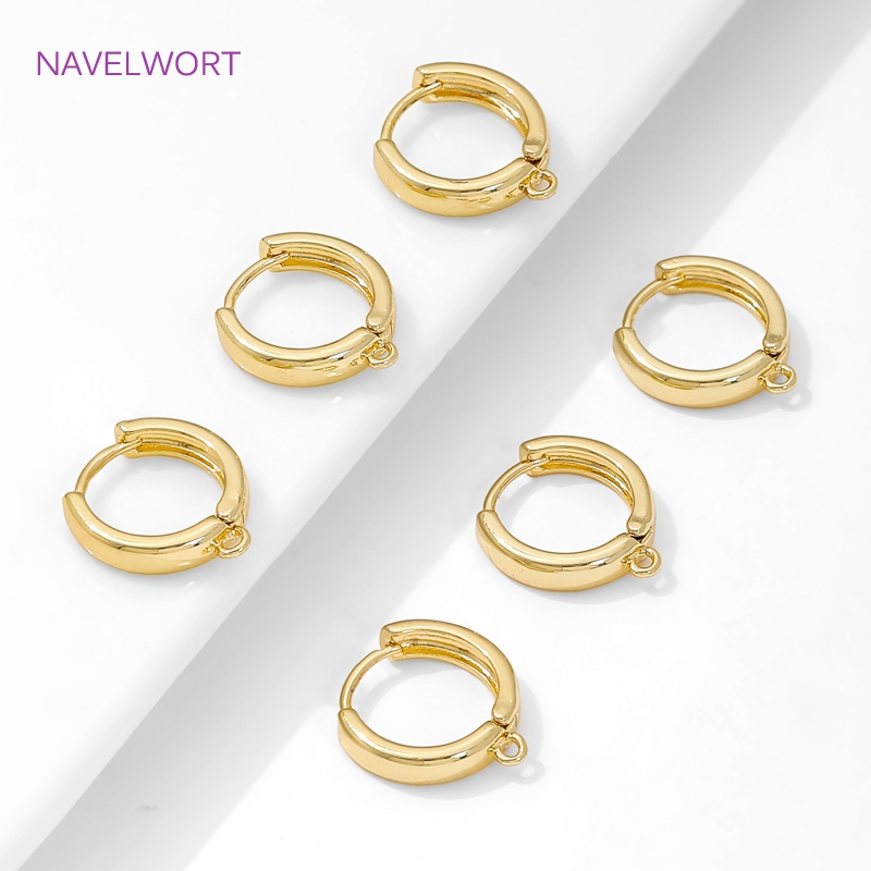 Jewelry Making Set - 18K Gold Plated Round Shvenzy Earwires,Brass