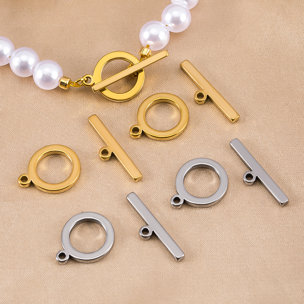 Jewelry Making Set - 5 Sets Stainless Steel Flat Round