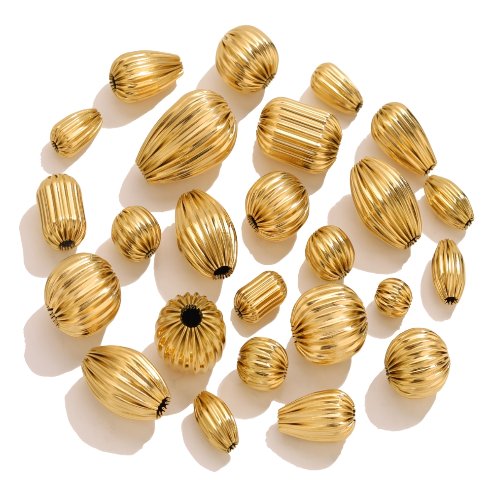 Jewelry Making Supplies Wholesale - 5PCS Stainless Steel 18K Gold Big