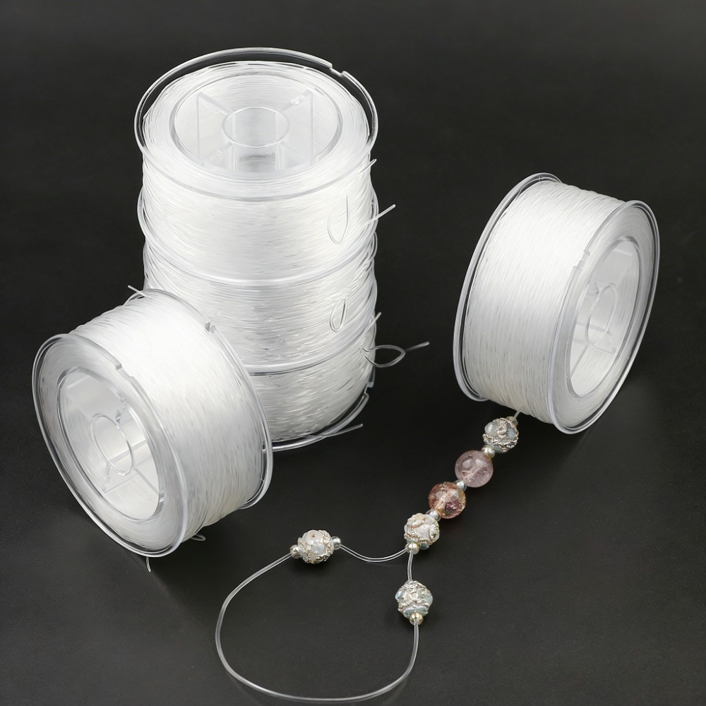Jewelry Making Thread - 0.5-1mm White Elastic Crystal Thread Cords