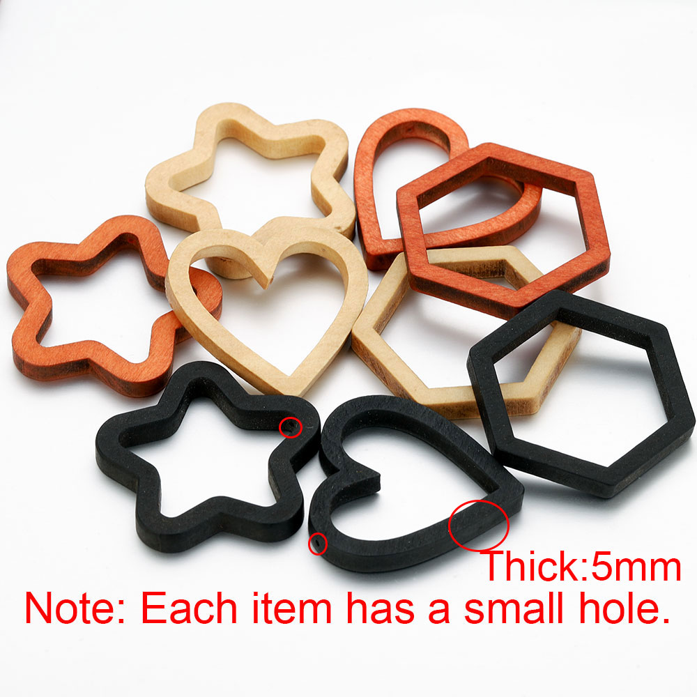 10pcs Wood Heart Square Silico - đánh giá và giá Resin Mold Jewelry