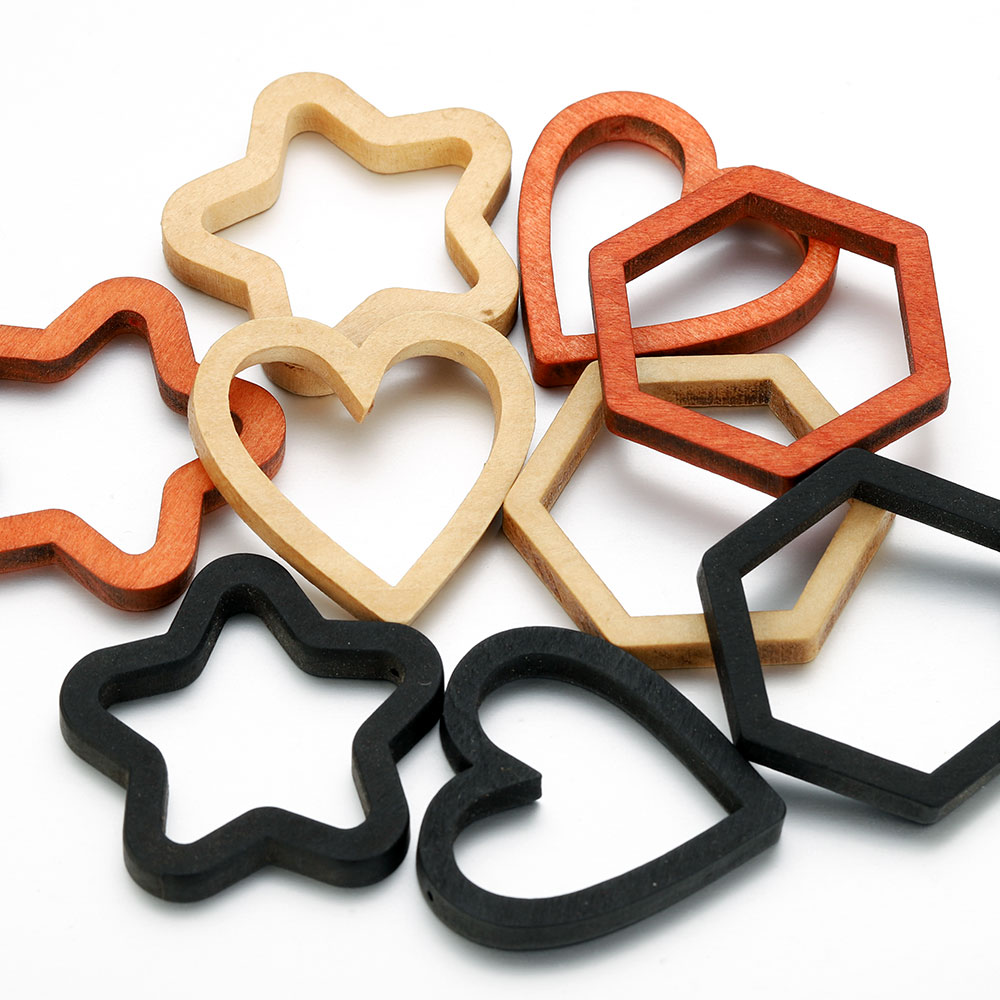 10pcs Wood Heart Square Silico - đánh giá và giá Resin Mold Jewelry