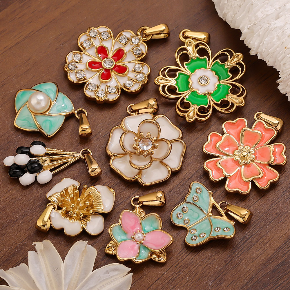 2PCS Stainless Steel Enamel La - đánh giá và giá Jewelry Making Supplies Wholesale