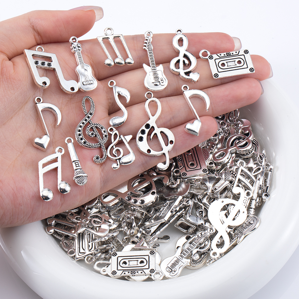 50g Alloy Retro Musical Note S - đánh giá và giá Jewelry Making Notes