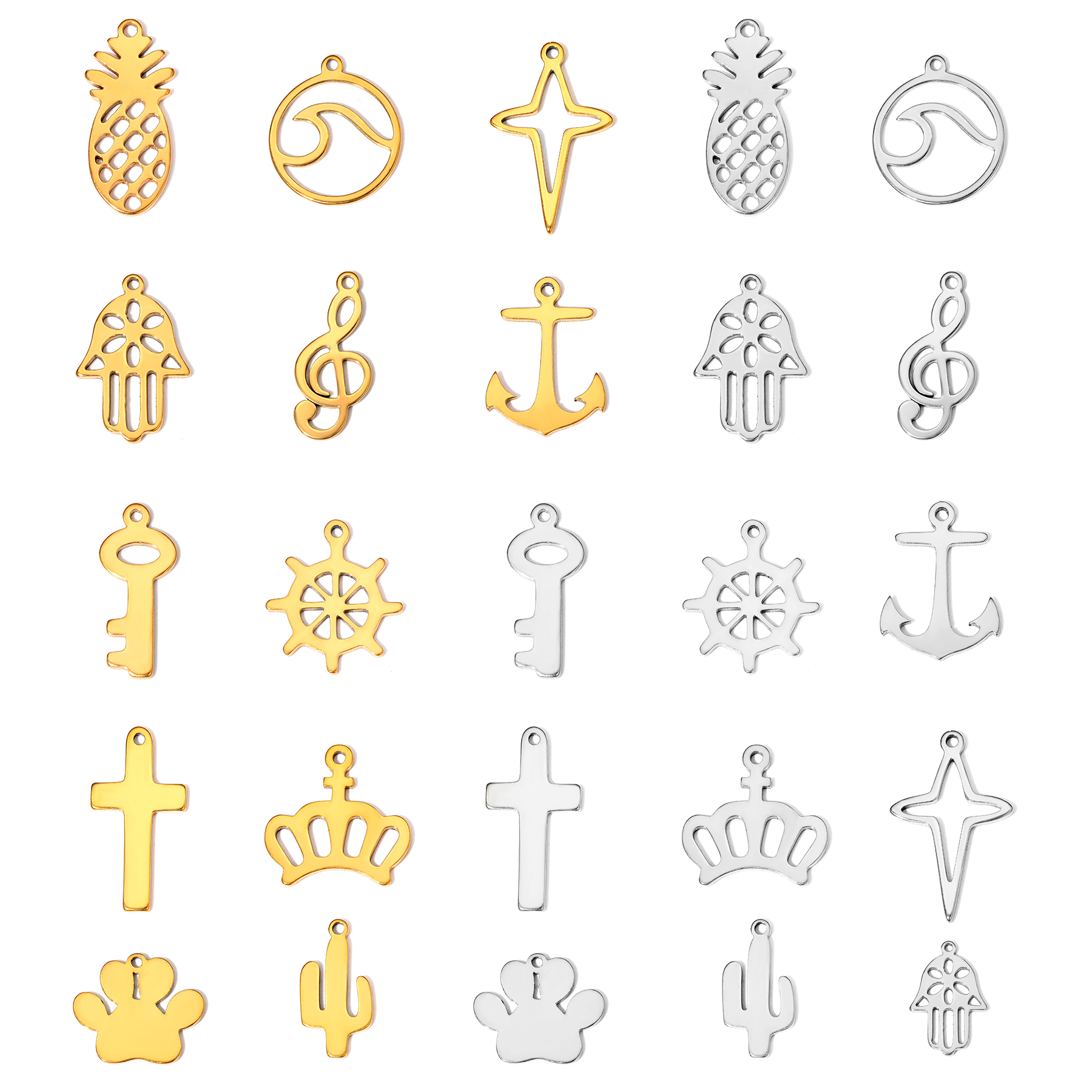 10pcs Stainless Steel Anchor P - đánh giá và giá Jewelry Making Notes