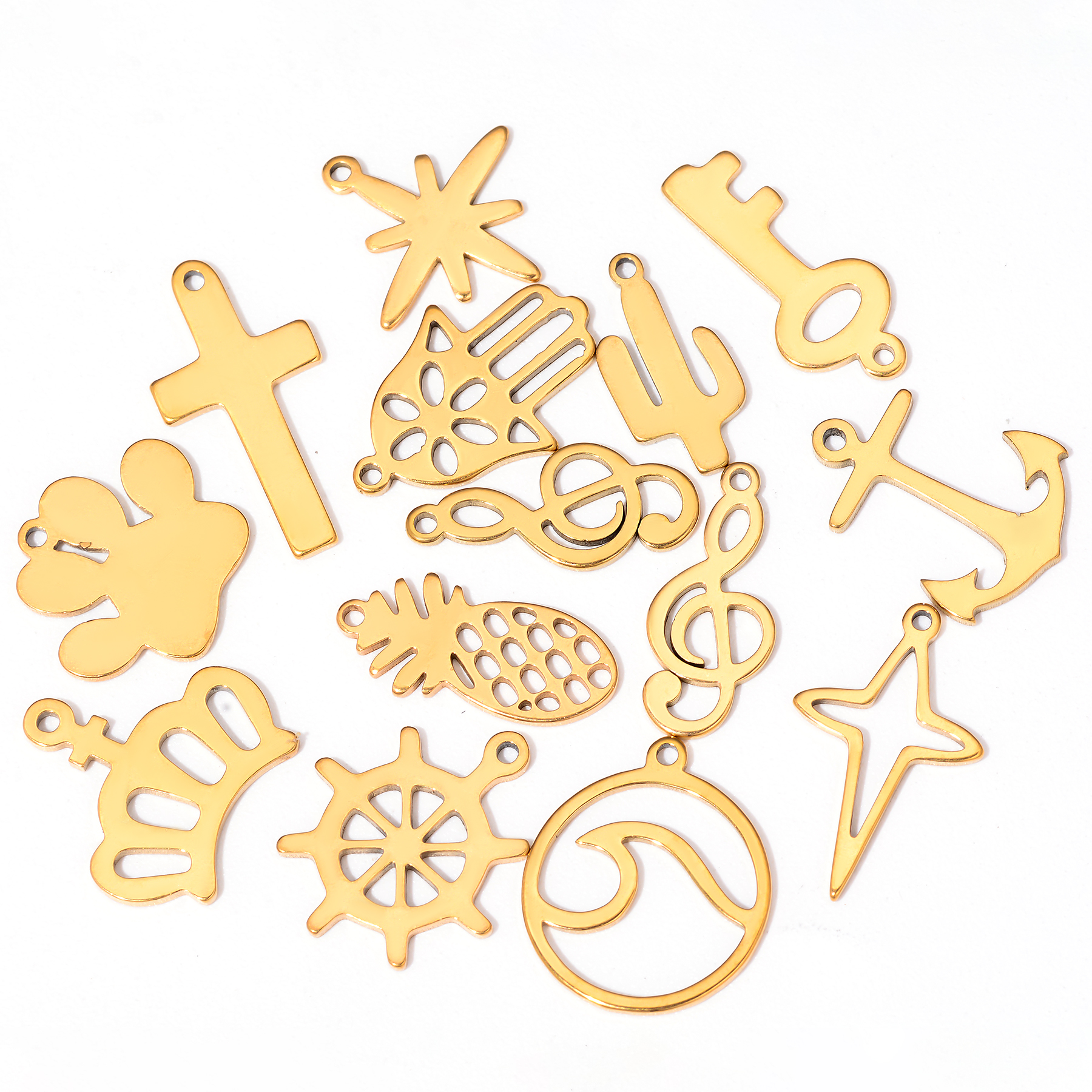 10pcs Stainless Steel Anchor P - đánh giá và giá Jewelry Making Notes