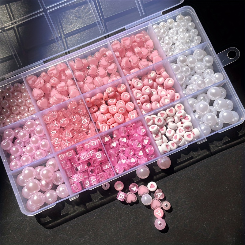 10-piece pink alphabet box, ac - đánh giá và giá Jewelry Making Box