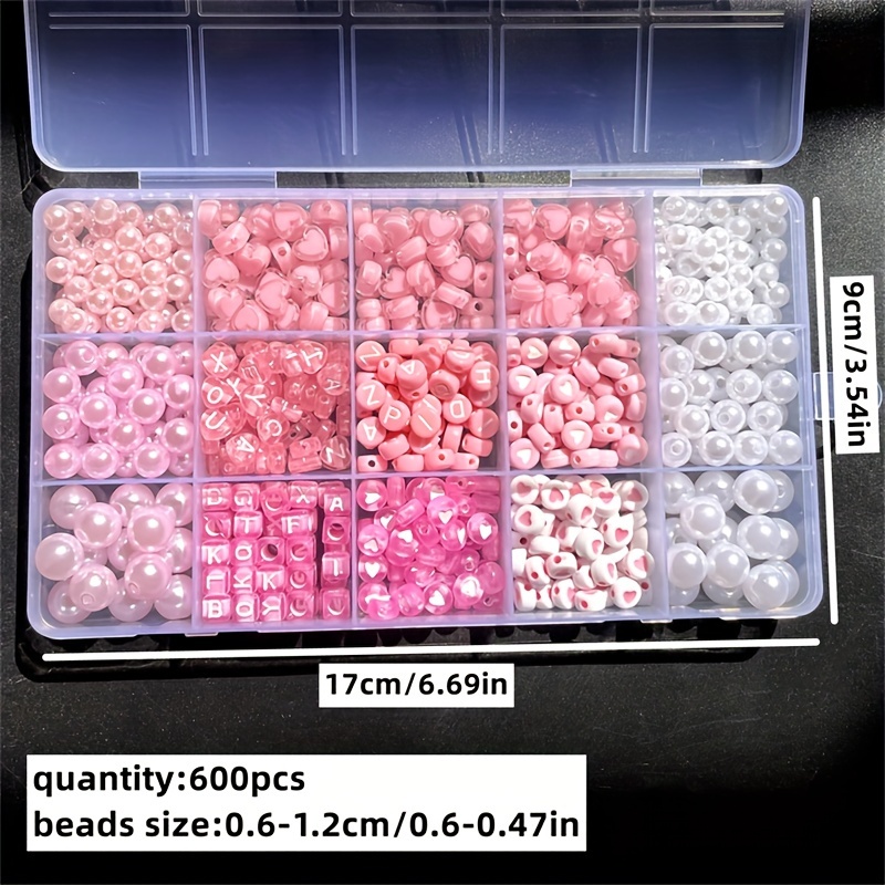 10-piece pink alphabet box, ac - đánh giá và giá Jewelry Making Box