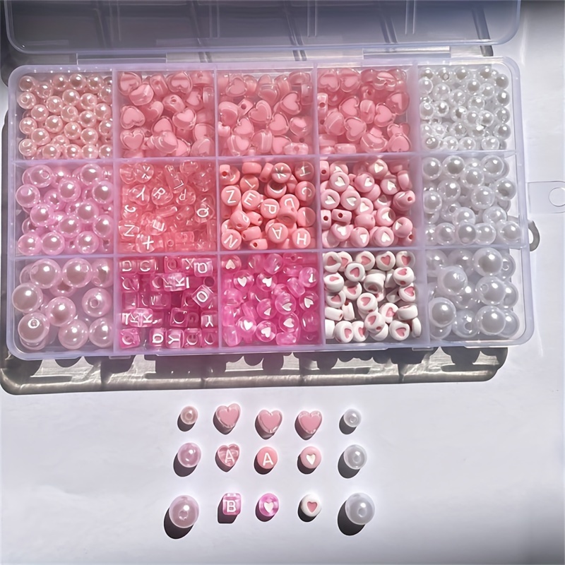 10-piece pink alphabet box, ac - đánh giá và giá Jewelry Making Box