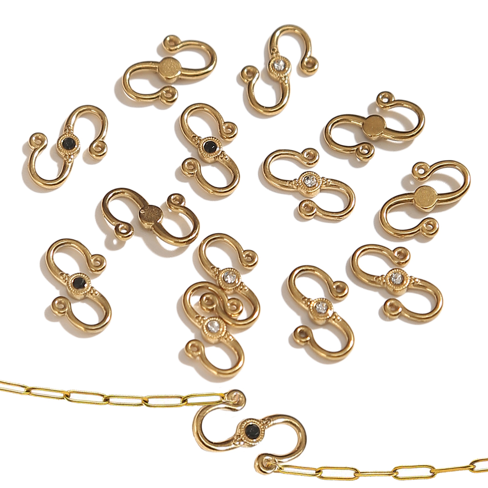 6PCS 18K Gold Plated S Shaped  - đánh giá và giá Jewelry Making Supplies Wholesale