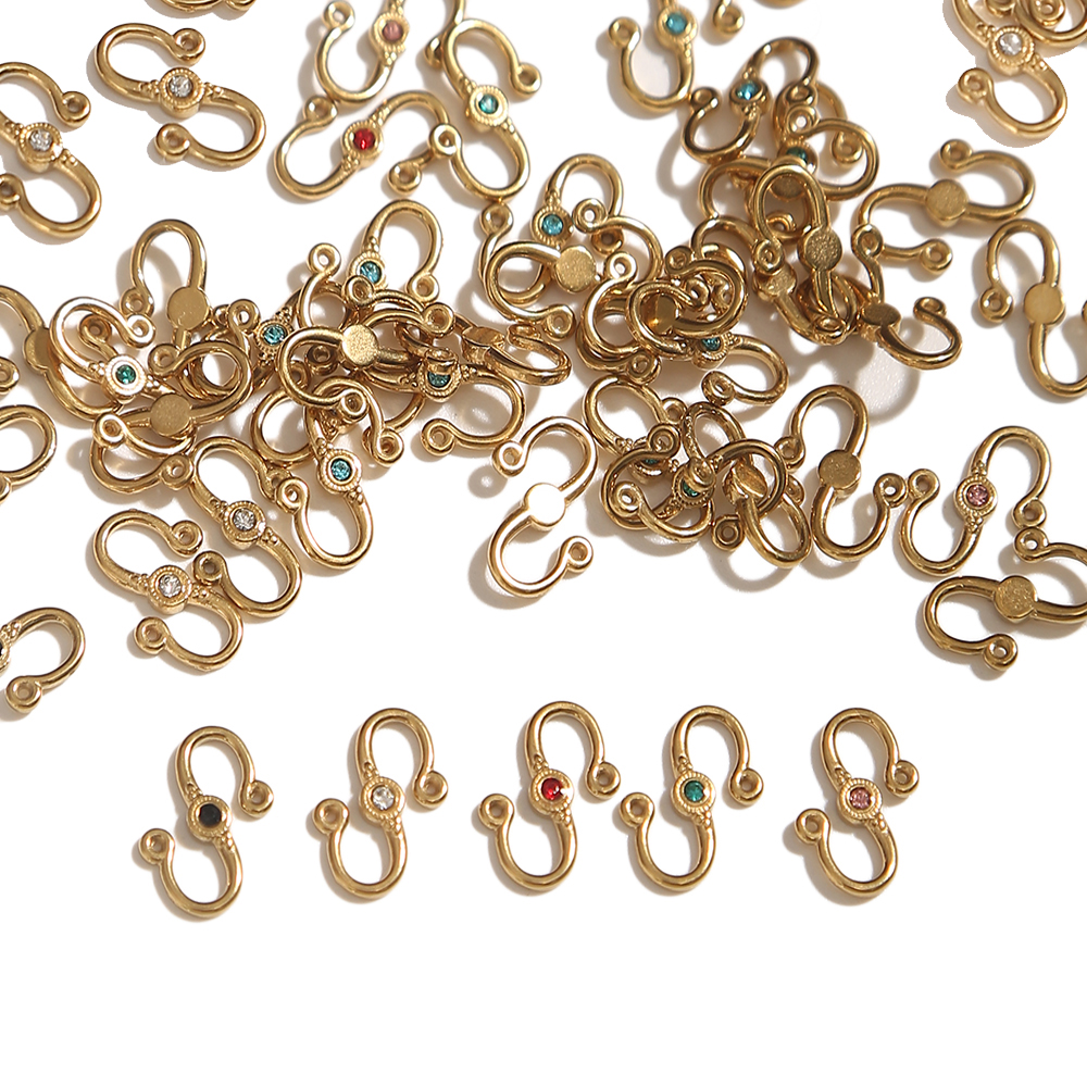6PCS 18K Gold Plated S Shaped  - đánh giá và giá Jewelry Making Supplies Wholesale