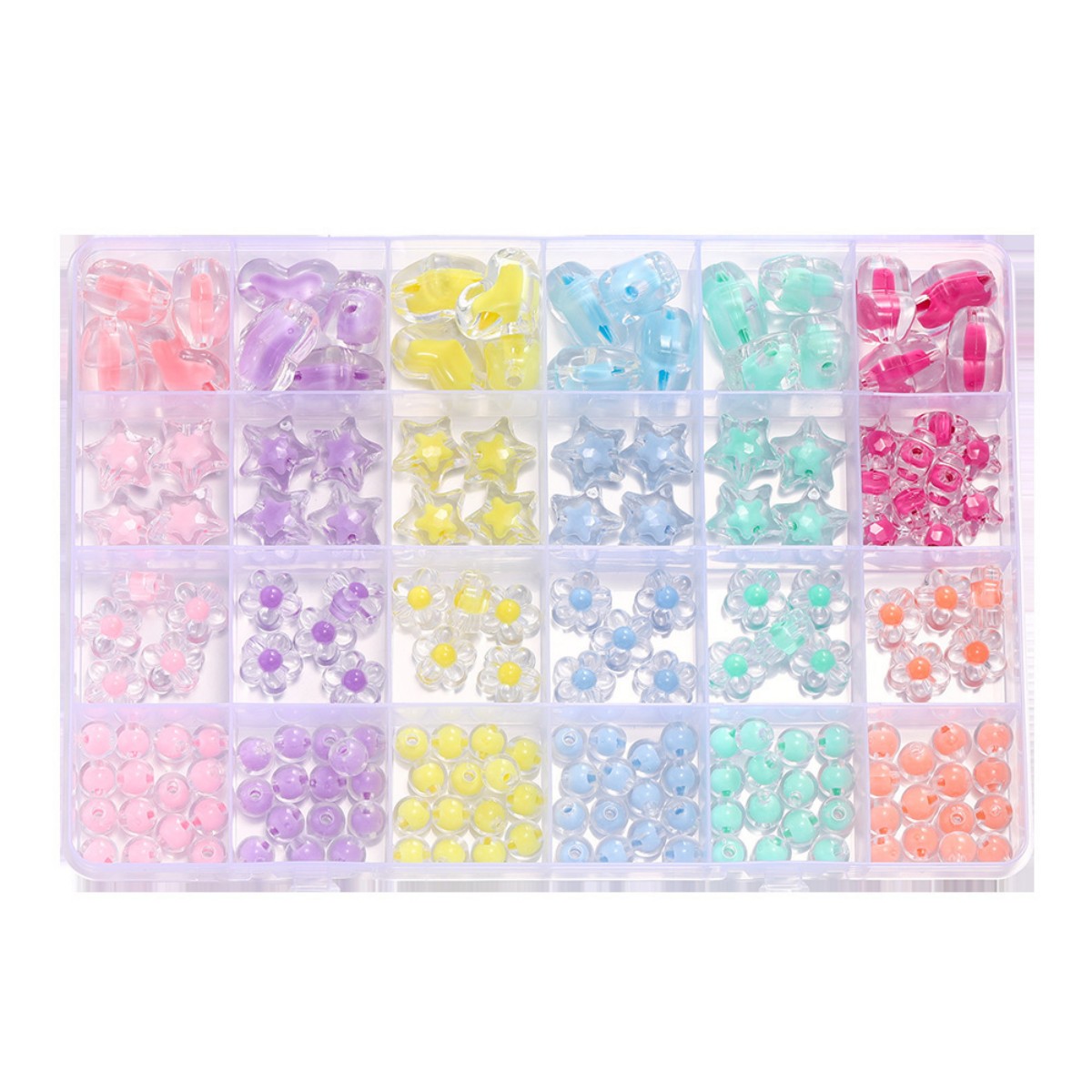 174pcs/Box Heart Acrylic Beads - đánh giá và giá Jewelry Making For Kids