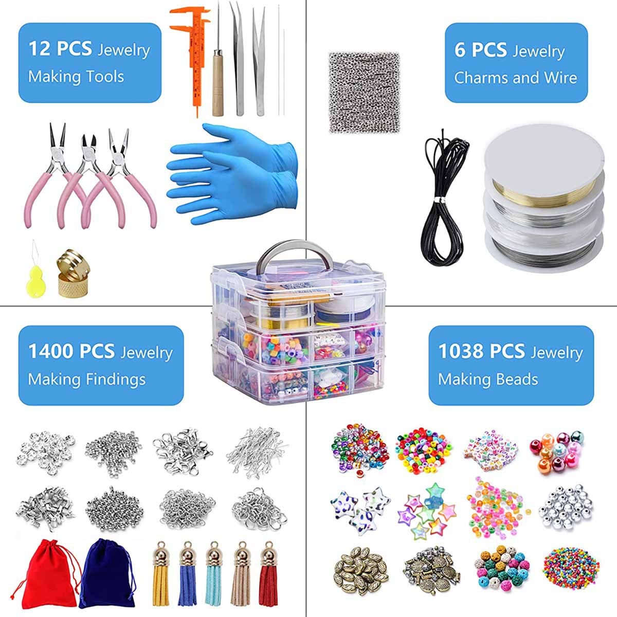 2456pcs DIY bead making kit th - đánh giá và giá Jewelry Making Box