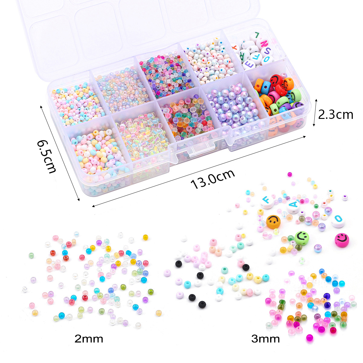 2mm 3mm Glass Seed Beads Kit w - đánh giá và giá Jewelry Making Box
