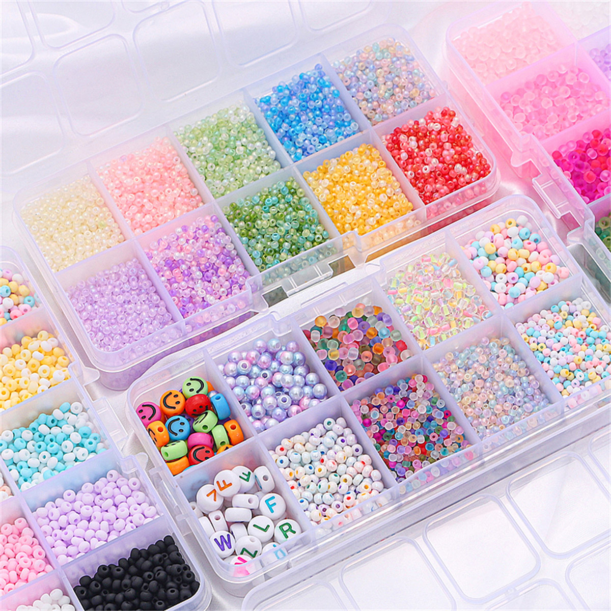 2mm 3mm Glass Seed Beads Kit w - đánh giá và giá Jewelry Making Box