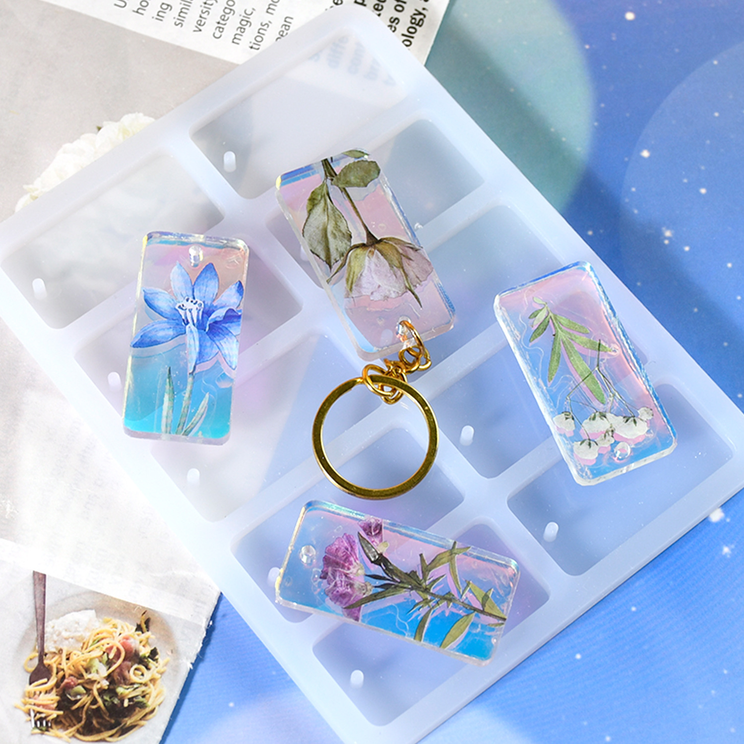 DIY epoxy resin mold 10-connec - đánh giá và giá Resin Mold Jewelry