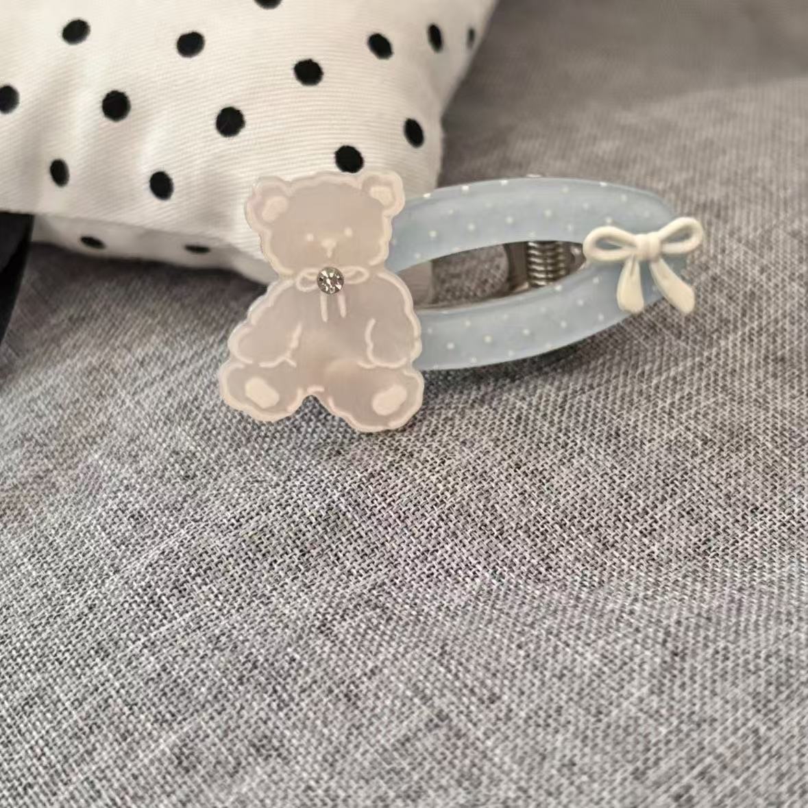Y2K Blue White Bear Hair Clips - đánh giá và giá Jewelry Making For Kids