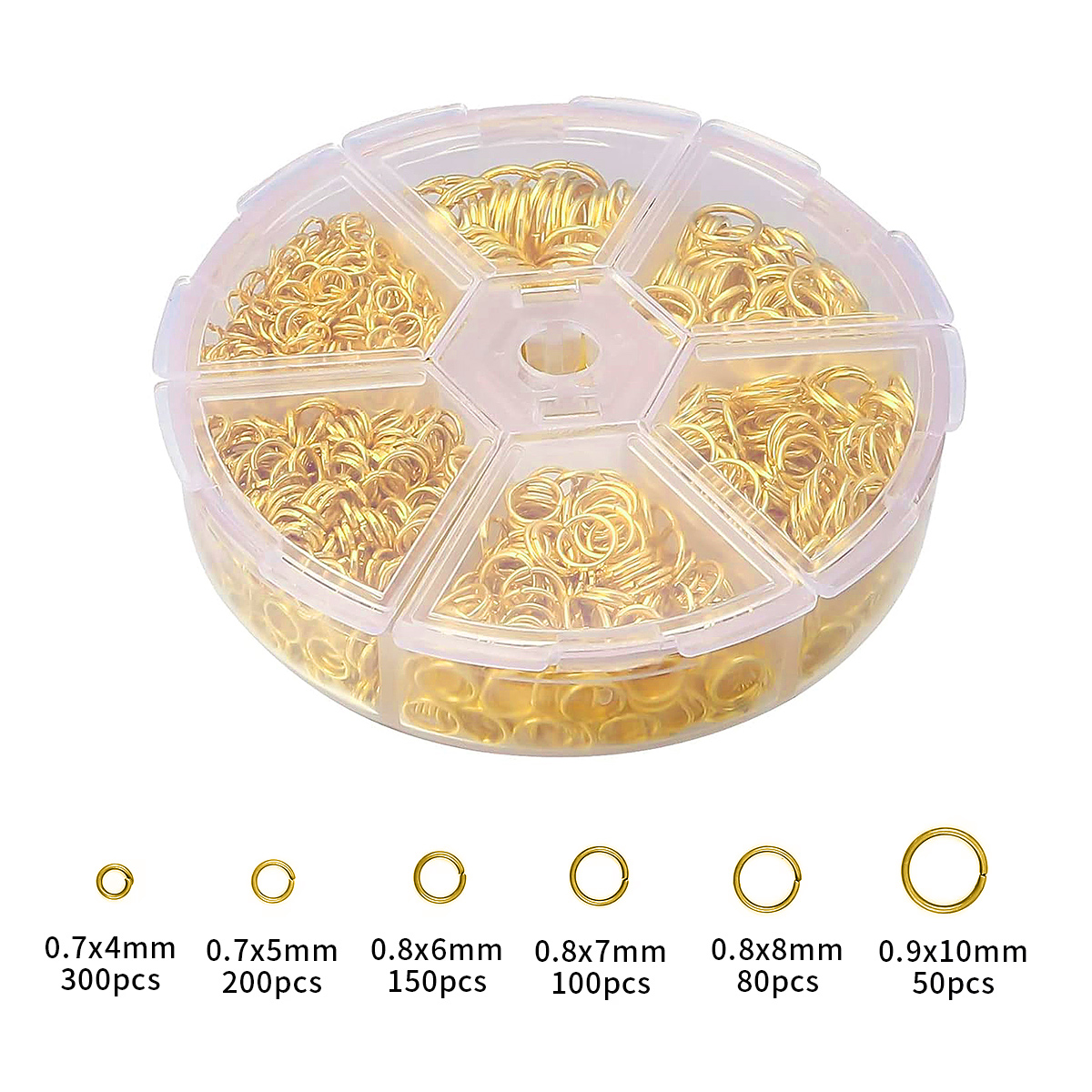 Iron Alloy Jump Rings 4-10mm 8 - đánh giá và giá Jewelry Making Box