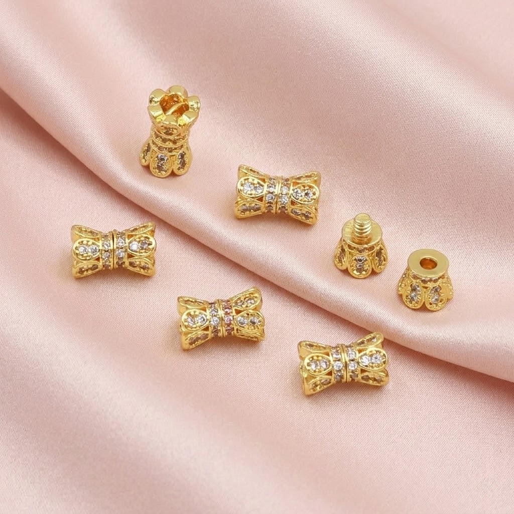 2pcs 18K Gold Plated Cubic Zir - đánh giá và giá Jewelry Making Metal