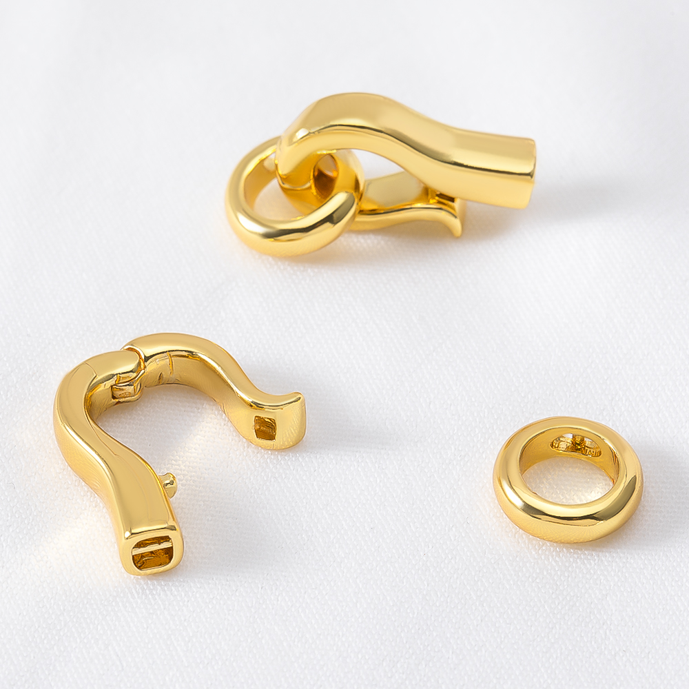 2pcs 4pcs 18K Gold Plated Bras - đánh giá và giá Jewelry Making Bead