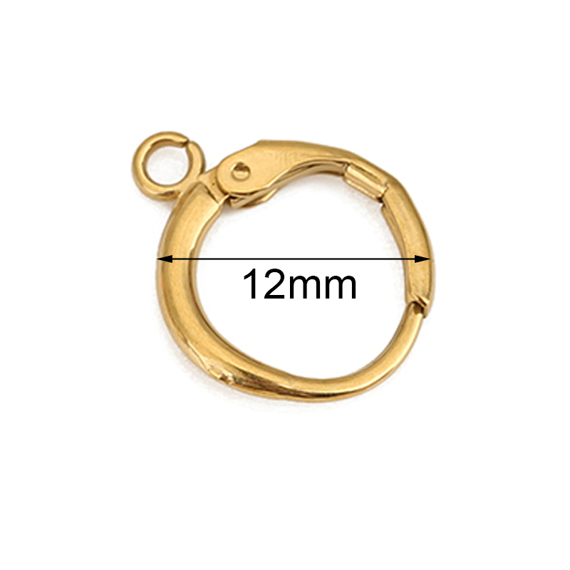10pcs 12mm Hypoallergenic Earr - đánh giá và giá Jewelry Making Metal