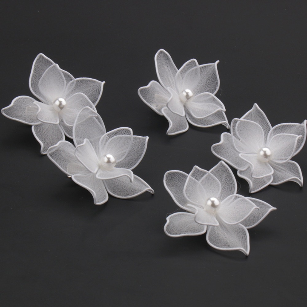 Elegant White Silk Flower Hair - đánh giá và giá Jewelry Making For Kids