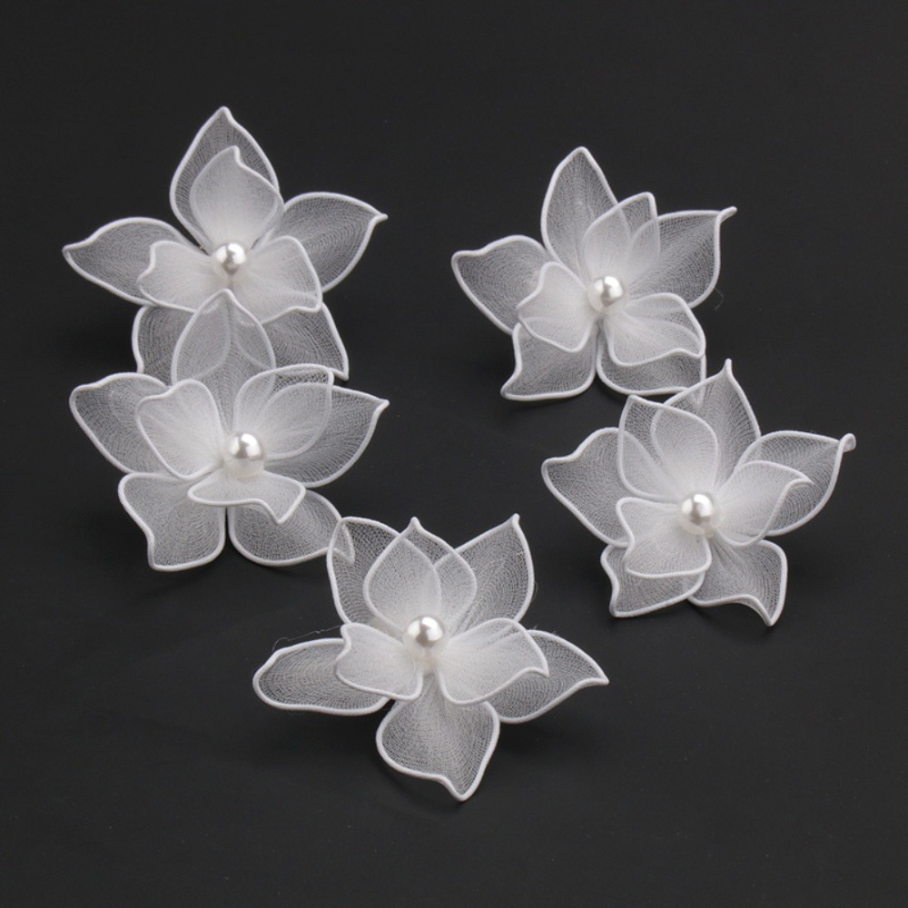 Elegant White Silk Flower Hair - đánh giá và giá Jewelry Making For Kids