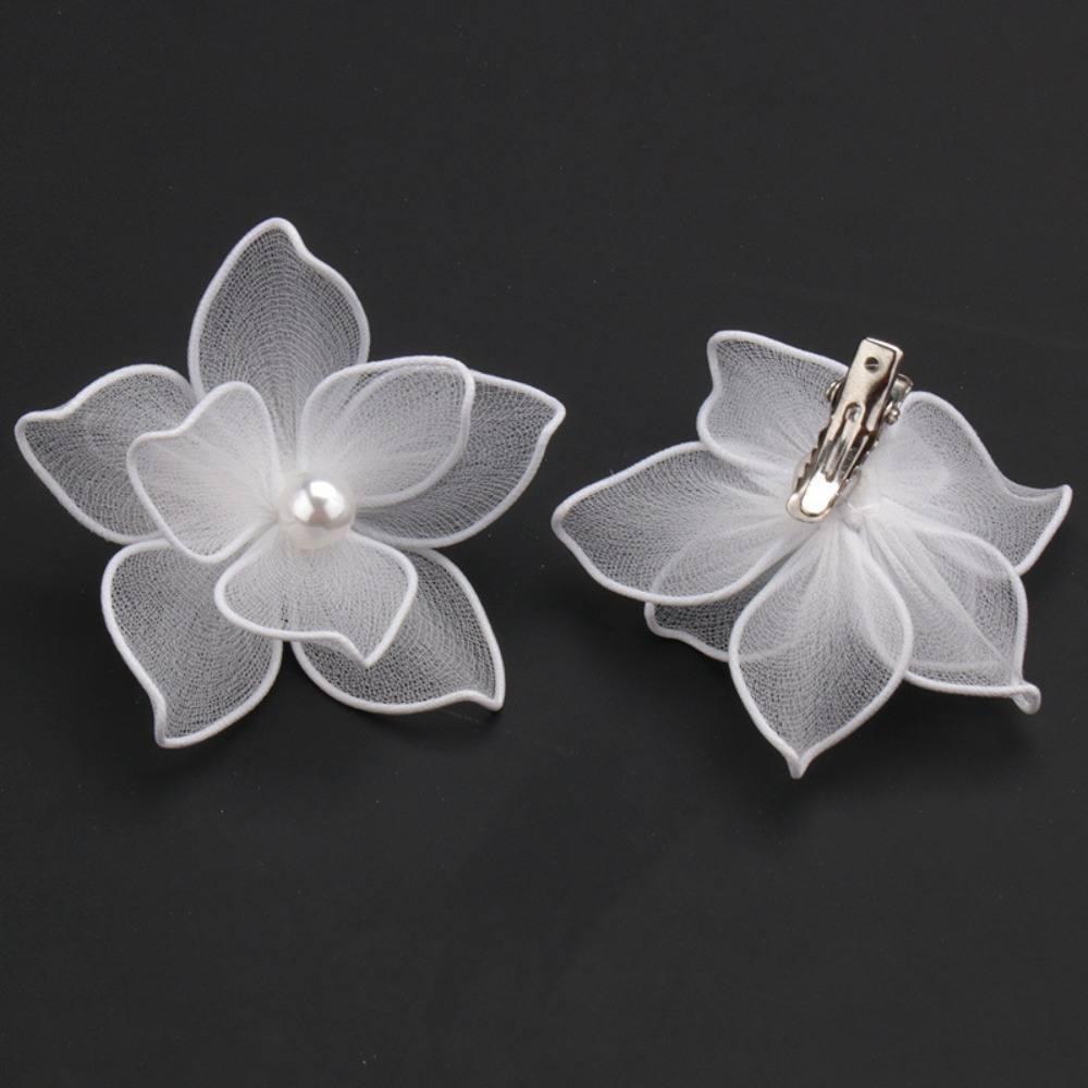 Elegant White Silk Flower Hair - đánh giá và giá Jewelry Making For Kids