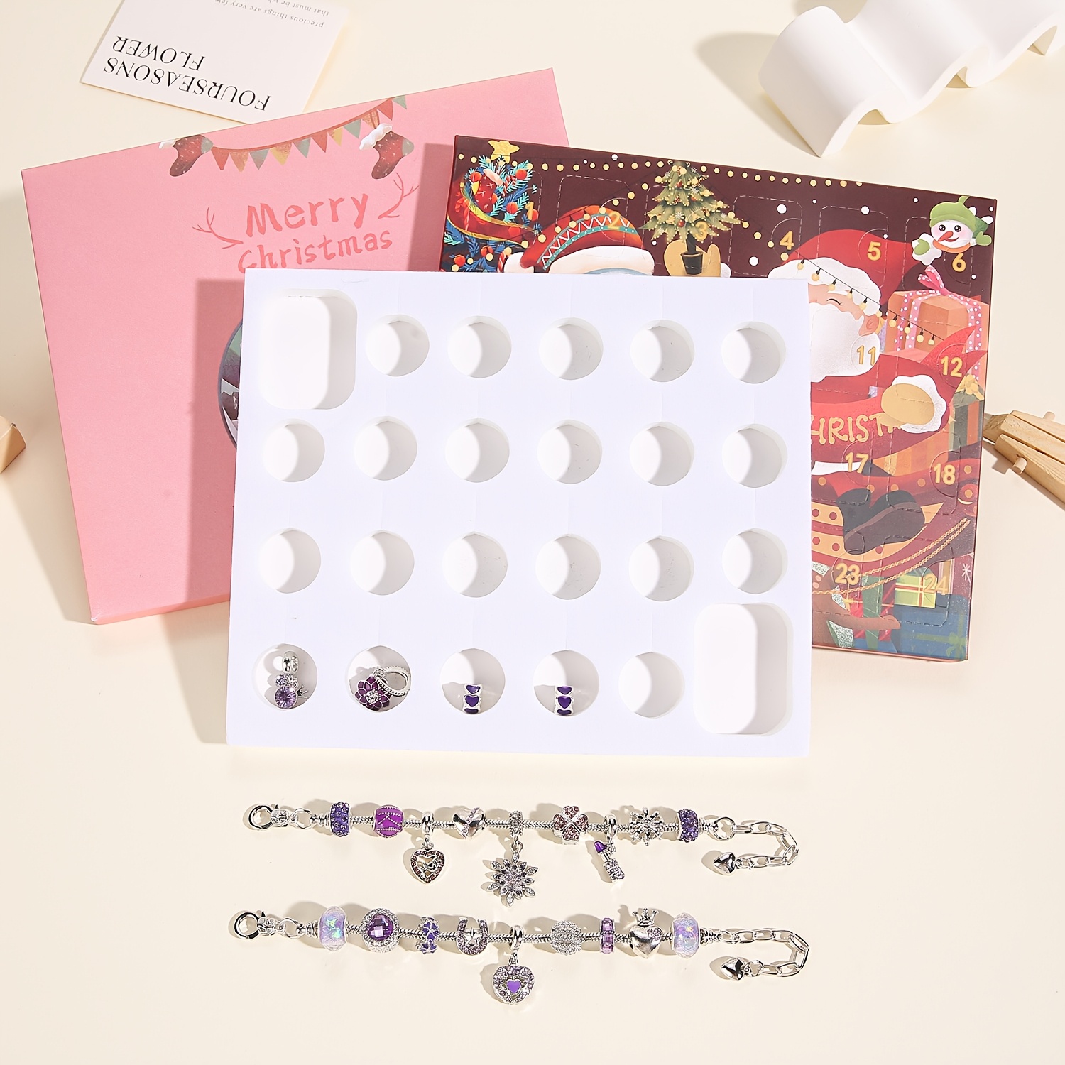 Christmas purple beads DIY jew - đánh giá và giá Jewelry Making Box