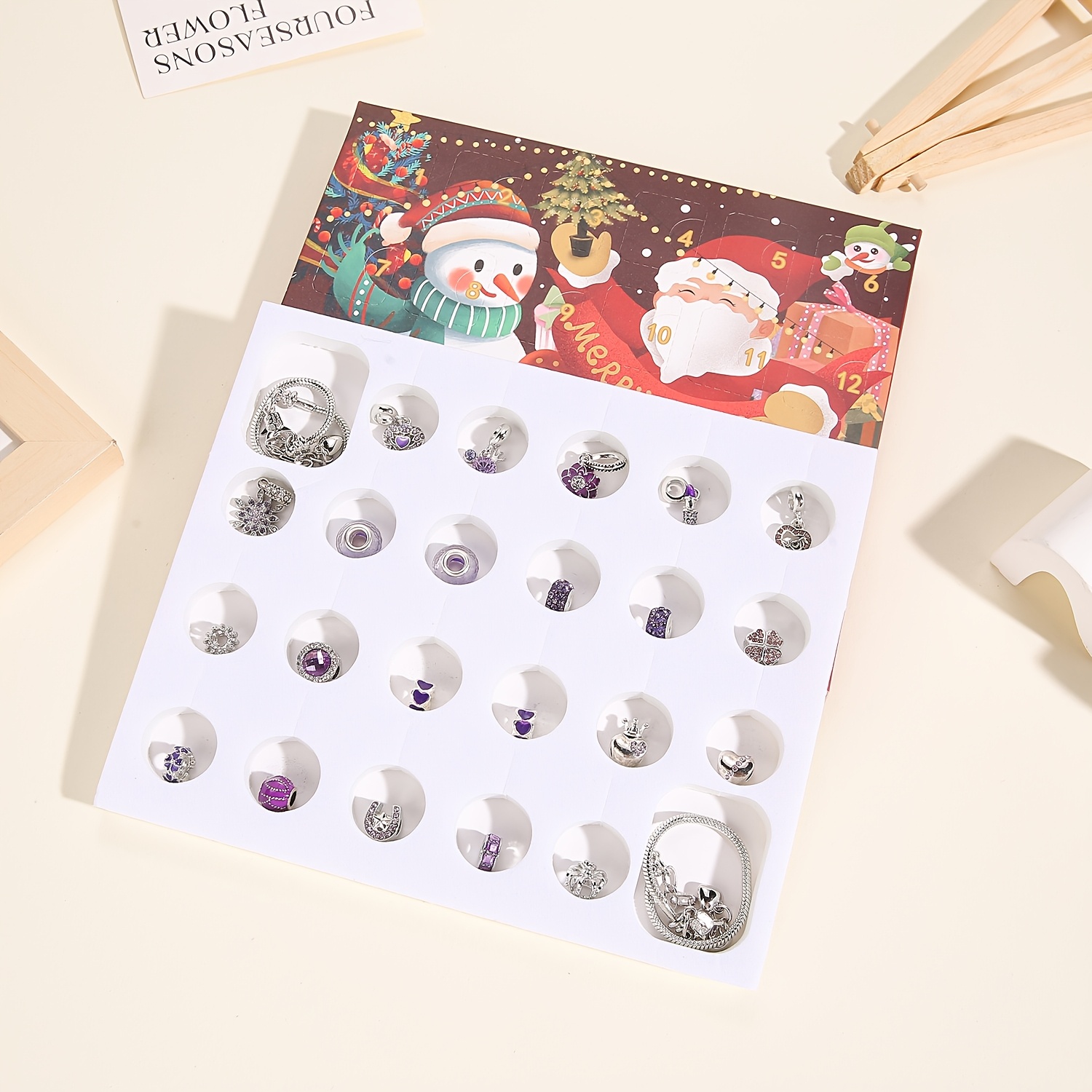 Christmas purple beads DIY jew - đánh giá và giá Jewelry Making Box
