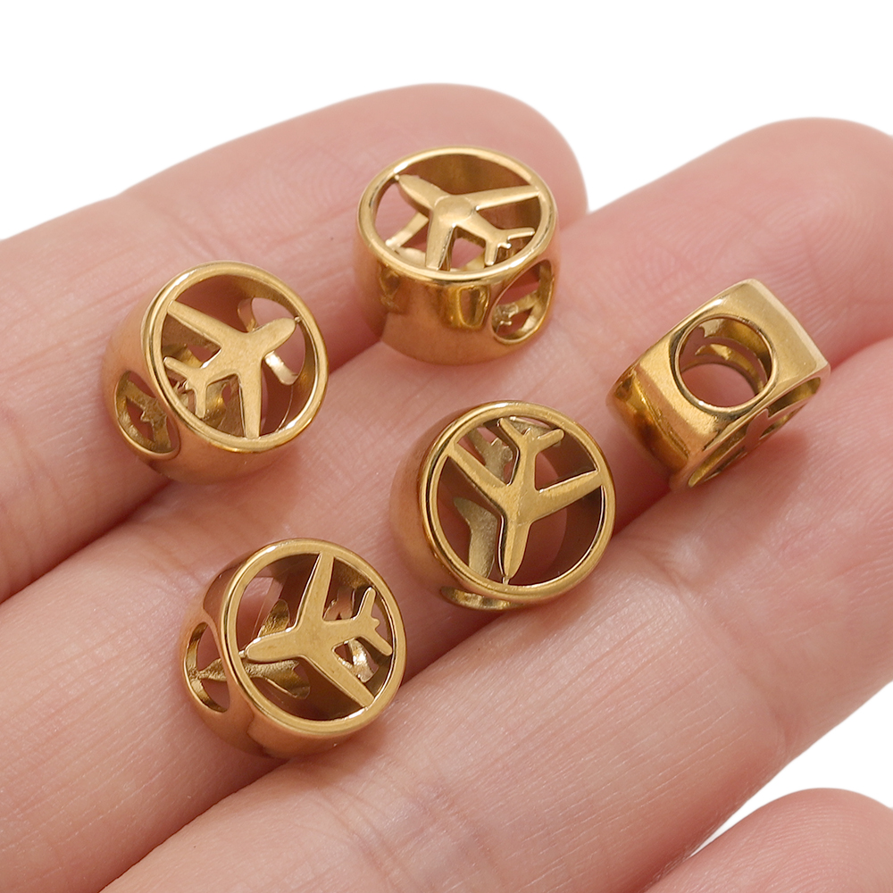 5PCS 18K Gold Plated Airplane  - đánh giá và giá Jewelry Making Supplies Wholesale