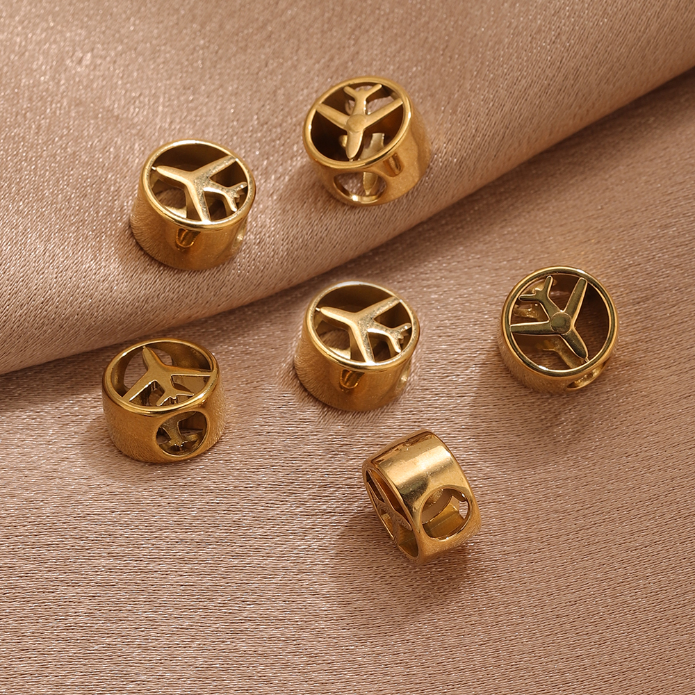 5PCS 18K Gold Plated Airplane  - đánh giá và giá Jewelry Making Supplies Wholesale