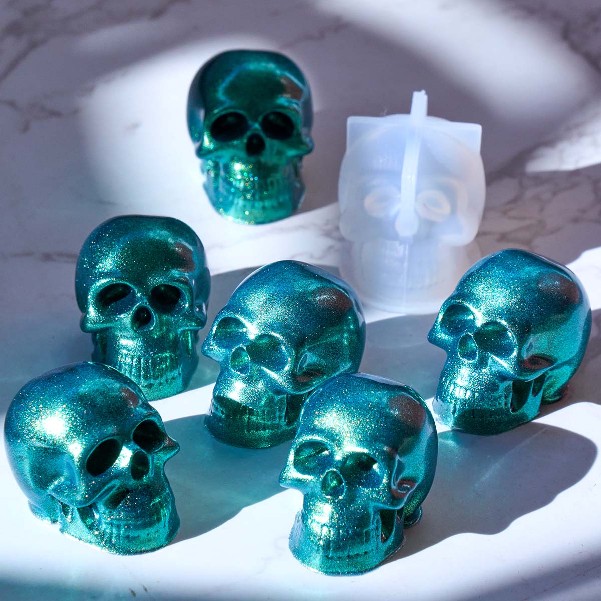 Halloween Ornament Mini Skull  - đánh giá và giá Resin Mold Jewelry