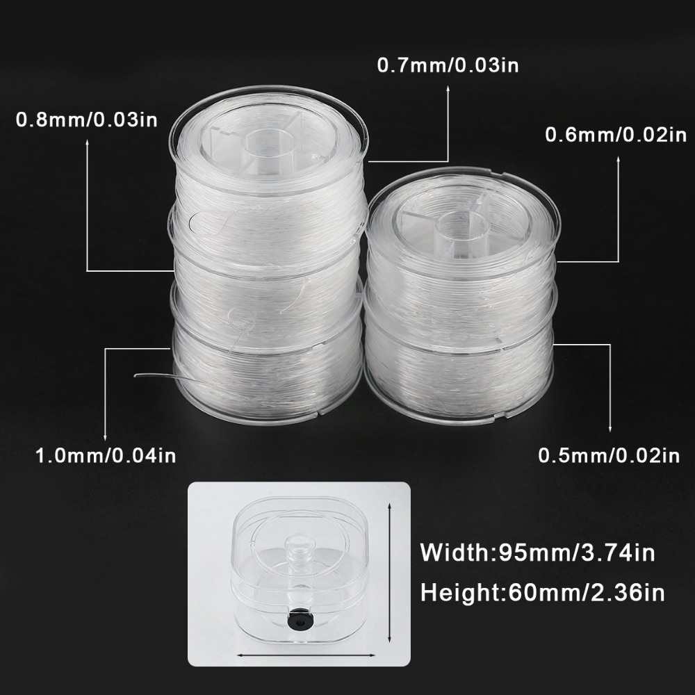 0.5-1mm White Elastic Crystal  - đánh giá và giá Jewelry Making Thread