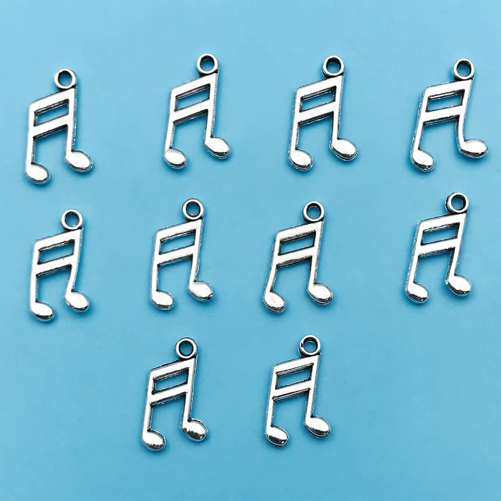 10/20Pcs Antique Silvery Music - đánh giá và giá Jewelry Making Notes