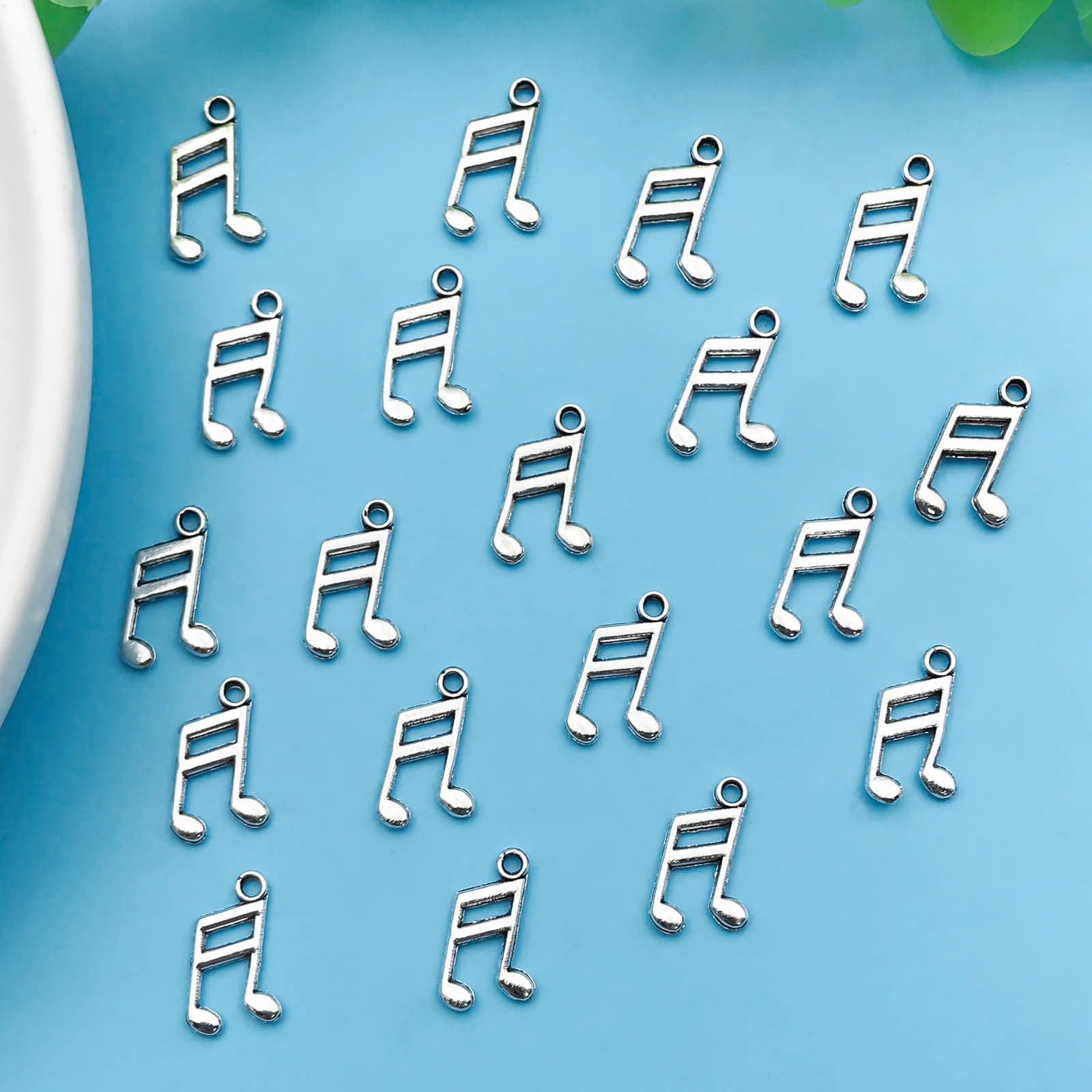 10/20Pcs Antique Silvery Music - đánh giá và giá Jewelry Making Notes