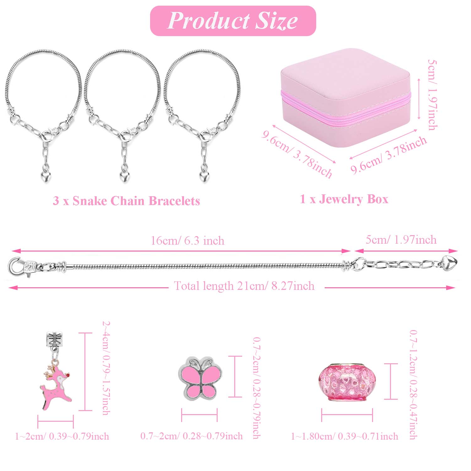 68pcs pink beaded jewelry set, - đánh giá và giá Jewelry Making Box