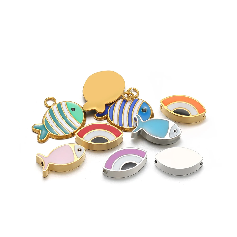 5Pcs Stainless Steel Colorful  - đánh giá và giá Jewelry Making For Kids