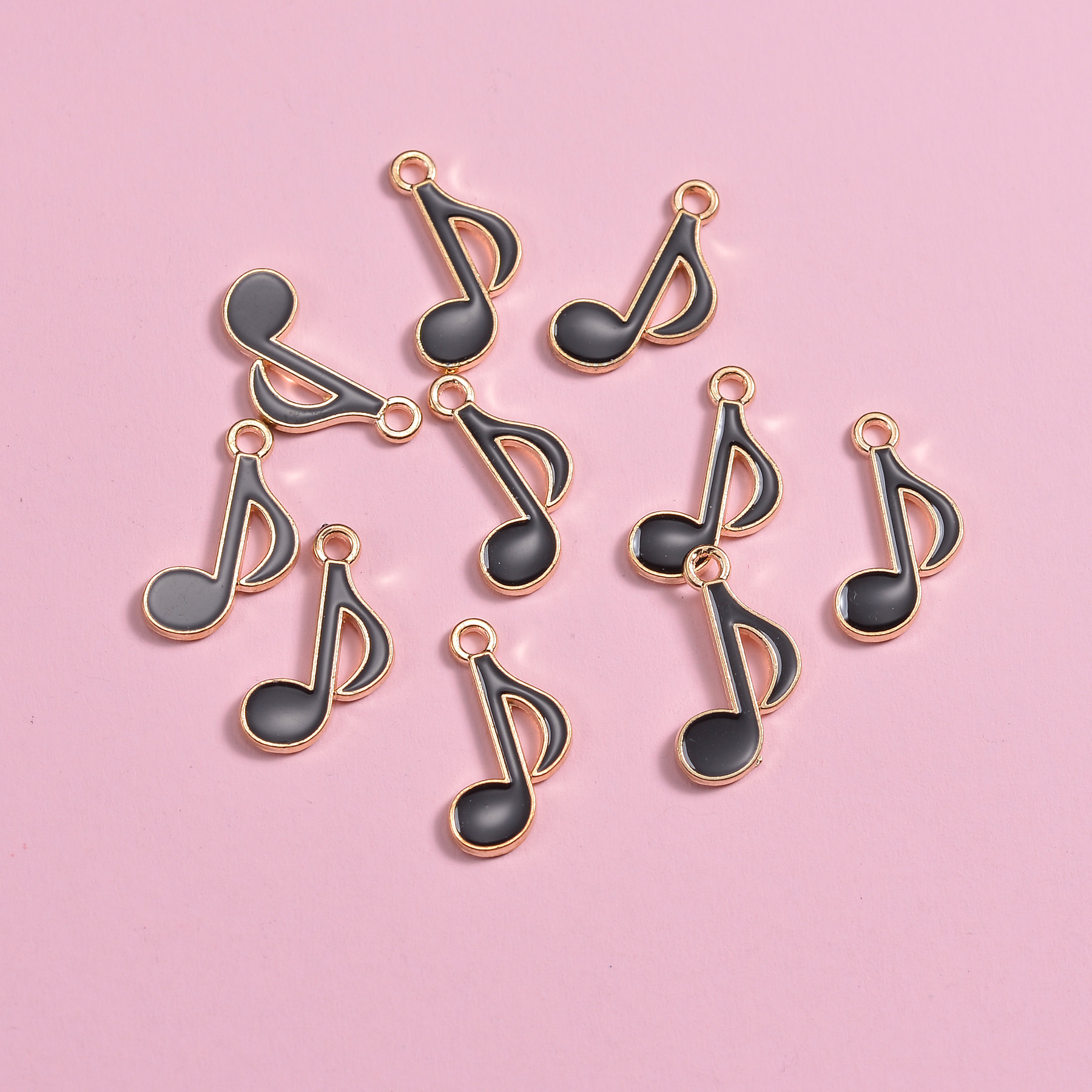 50pcs 12x20mm Cute Enamel Musi - đánh giá và giá Jewelry Making Notes