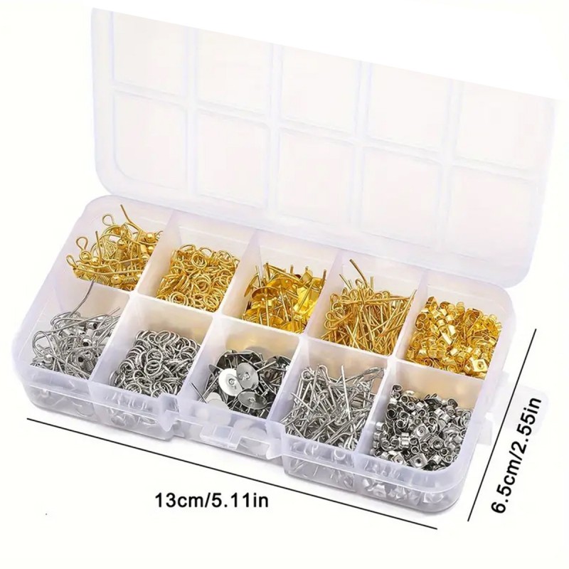 1 Set Box Ear Hook Single Loop - đánh giá và giá Jewelry Making Box