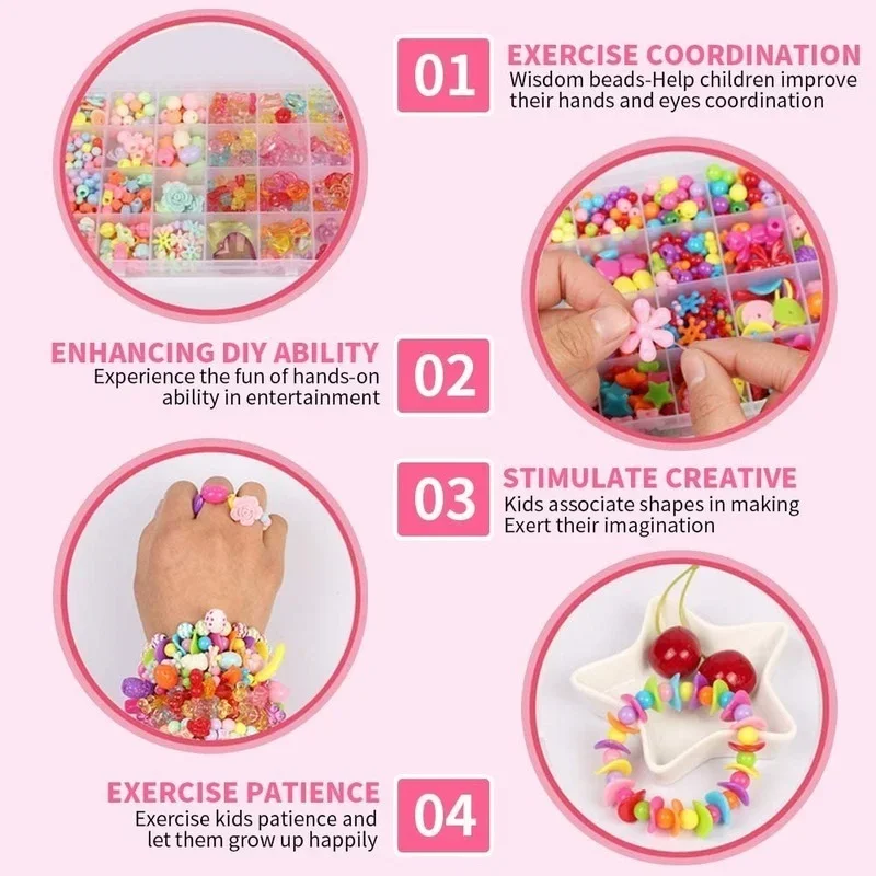 Girls DIY Bead Set Jewelry Mak - đánh giá và giá Jewelry Making For Kids